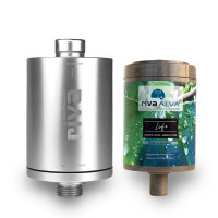 rivaALVA LIFE Trinkwasserfilter | Blockaktivkohlefilter, bioganisches Kartuschengeh&auml;use, Metallgeh&auml;use